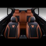 Premium Leather Car Seat Covers | Universal Fit 5-Seat Protection | Brown Black - Image 5
