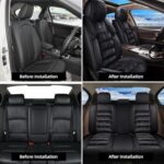 Infiniti QX60 Plush Winter Seat Covers Full Set Warm Soft Black 2014-2020 - Image 8