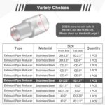 Universal Stainless Steel Exhaust Pipe Adapter 1.25" to 1.5" Connector, 4" Length - Image 6