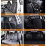 DISUTOGO Waterproof Leather Car Seat Covers for Mitsubishi Outlander Sport 2011-2025, Full Set, Airbag Compatible, Black - Image 6