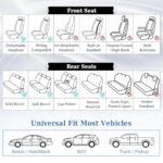 Luxury Beige Faux Leather Car Seat Covers Full Set – Waterproof & Universal Fit - Image 9