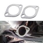 Kutyun 2PCS Car Exhaust Gasket, Exhaust Pipe Gasket, 2-Bolt 2.5" Standard Exhaust Manifold Gasket, Ultra Seal Exhaust Flange Gasket, Car Parts Exhaust Gasket Replacement Used for Exhaust Turbo (2.5IN)