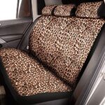 Leopard Print Car Seat Covers Full Set 13PC w/ Steering Wheel Cover - Image 3