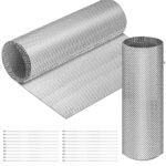 Datanly Exhaust Heat Shield Automotive, Embossed Aluminum Heat Shield Material with 20 Pcs Cable Metal Zip Ties for Heat Barrier, Fire Wall, Exhaust Wrap, Wall Behind Grill (20" x 47.2")