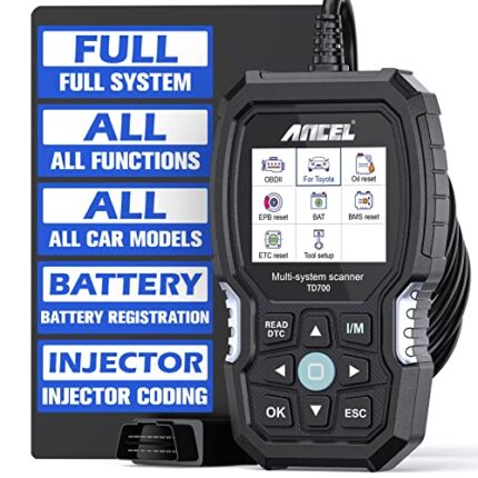 ANCEL TD700 OBD2 Scanner Fits for Toyota Lexus Scion Engine Car Diagnostic Scan Tool All System Code Reader for Reading/Erasing Code,1996-2021