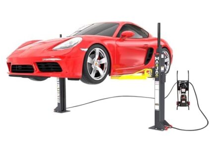 BendPak Maxjax M7K Auto Lift - 7000lb Capacity Two Post Portable Garage Car/Vehicle/Automobile Lift - Home/Garage/Shop/Mechanic Use