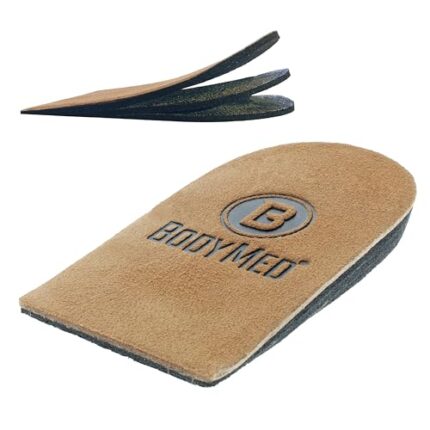 BodyMed® Heel Lift, Medium, 1 Lift/Pack – Non-Slip, Adjustable Orthopedic Insert for Leg-Length Discrepancies – 3 Removable ⅛-in. Layers – Rubber-Leather Adhesive – Heel Lift Wedge for Men & Women