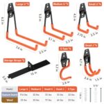 Heavy Duty Steel Wall Hooks: 18 Pack Garage Storage Organizer for Tools & Gear - Image 2