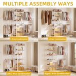 Adjustable White Closet Organizer System with Shelves & Hanging Rods - Image 2
