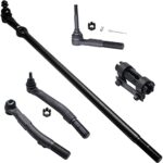 Detroit Axle - 4WD Front 5pc Tie Rods Kit for 2005-2016 Ford F-250 F-350 Super Duty Outer Tie Rod Ends Adjusting Sleeve Drag Link & Pitman Arm Suspension Kit Replacement