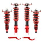 EVIL ENERGY Coilovers Suspension Kit, Coilovers Compatible for Subaru WRX 2015-2021, Height Adjustable Lowering Kit, Twin-Tube Coilover Shocks for Comfortable Ride, Red
