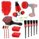 KOFANI Car Detailing Kit, 18Pcs Reliable Car Cleaning Kit Includes Various of Soft-bristled Car Detailing Brushes for Cleaning Interior, Exterior, Wheels, Dashboard