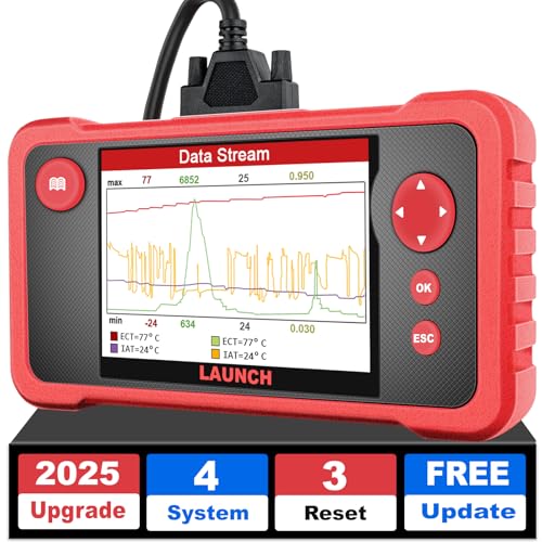 LAUNCH CRP123 V2.0 Elite OBD2 Scanner, 2025 Upgrade 4 Systems LAUNCH CRP123 V2.0 Elite OBD2 Scanner, 2025 Upgrade 4 Systems Scanner with 3 Reset, Oil, SAS, Throttle Reset, Full OBD2 Code Reader