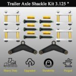 Heavy Duty Trailer Axle Shackle Kit: 3.125" Tandem Suspension Parts - Image 2