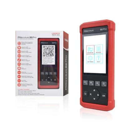 OBD2 Scanner LAUNCH Millennium 90 Pro Car Scanner, Full OBD2 Code Reader, Diagnostic Scan Tool for ABS SRS at Engine, with Oil EPB BMS ABS Bleeding SAS Reset Service Functions, Lifetime Free Update