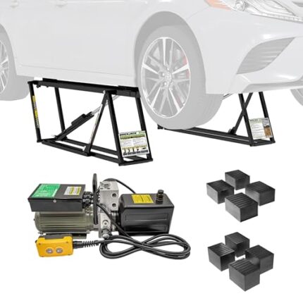 QuickJack 5000TL Portable Car Lift - ALI Certified, 5,000-lbs. Capacity with 110V Power Unit, Safe & Portable Design Garage Lift for Home, Garage, Shop, or Mechanic Auto Repair