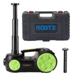 ROGTZ Upgraded Electric Car Jack Kit 5 Ton Floor Jack Hydraulic with Tire Inflator Lifting Range: 5.9-20.90 inch,Car Lift for Vehicle Roadside Emergency Tire Repair Kit (Jack Only, Green)