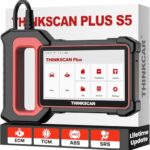 THINKCAR OBD2 Scanner, ThinkScan Plus S5 ABS,SRS,TCM,ECM System CAN Diagnostic Scan Tool, 5 Inches Touchscreen, 94 Brands Car Code Reader, FCA AutoAuth, Wireless Update