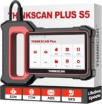 THINKCAR OBD2 Scanner, ThinkScan Plus S5 ABS,SRS,TCM,ECM System CAN Diagnostic Scan Tool, 5 Inches Touchscreen, 94 Brands Car Code Reader, FCA AutoAuth, Wireless Update