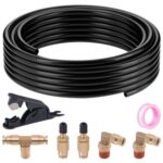 Taiidaues Air Line Service Kit for Air Bags Suspension Kit with Fittings, 1/4 NPT Push To Connect Fittings, 30 FT 1/4"OD PA Hose Tubing Air Shock Line Kit Replacement Components