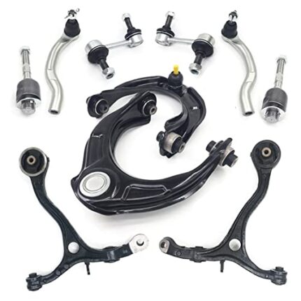 10 PCs Suspension Kit Front Lower Upper Control Arm With Ball Joint Tie rod Kit Compatible With 2008-2012 Honda Accord