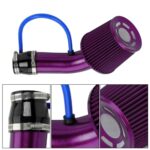 BARTOO 3" Aluminum Cold Air Intake Kit with Filter – Purple Induction - Image 6