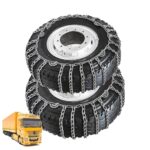 Set of 2 Tire Chains for Trucks 2pcs Snow Chains for Trucks Snow Chains for Car Tires Anti-Skid Thickening Tire Chains Winter Car Accessories No Jack Required 2pcs 6.00-14 2pcs 11R22.5