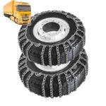 Set of 2 Tire Chains for Trucks 2pcs Snow Chains for Trucks Snow Chains for Car Tires Anti-Skid Thickening Tire Chains Winter Car Accessories No Jack Required 2pcs 6.00-14 2pcs 10.00-20