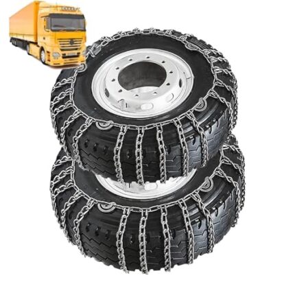 Set of 2 Tire Chains for Trucks 2pcs Snow Chains for Trucks Snow Chains for Car Tires Anti-Skid Thickening Tire Chains Winter Car Accessories No Jack Required 2pcs 6.00-14 2pcs 10.00-20