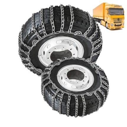 YAGOLD Set of 2 Tire Chains for Trucks 2pcs Snow Chains for Trucks Snow Chains for Car Tires Anti-Skid Thickening Tire Chains Winter Car Accessories No Jack Required 2pcs 6.50-16 2pcs 11R22.5