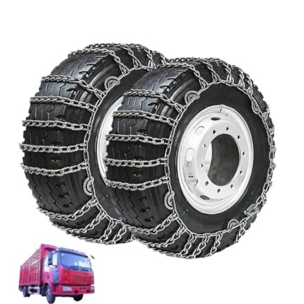 Set of 2 Tire Chains for Trucks 2pcs Snow Chains for Trucks Snow Chains for Car Tires Anti-Skid Thickening Tire Chains Winter Car Accessories No Jack Required 2pcs 11.00-20 2pcs 295/70R22.5