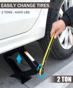 Bylikeho 2-Ton Scissor Jack Kit – Portable Tire Tool for Car SUV Truck - Image 3