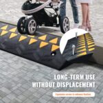 Heavy-Duty Rubber Curb Ramp 15T Load, 3.7" Rise, Versatile Vehicle Access Ramp - Image 4