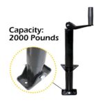 Heavy-Duty 14" A-Frame Trailer Jack with Top Wind | 2000 lbs Lift Capacity | MaxxHaul - Image 3