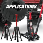 Professional 3-Ton Hydraulic Floor Jack for Garage & Auto Repair, Quick Lift, Heavy-Duty Black - Image 3