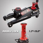 Professional 3-Ton Hydraulic Floor Jack for Garage & Auto Repair, Quick Lift, Heavy-Duty Black - Image 4