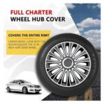 Universal Wheel Cover Hubcap R14-R16 SUV Truck Rim Protector Black Silver - Image 4