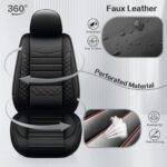 Mercedes C-Class Seat Covers Full Set – Black Faux Leather, Waterproof - Image 4