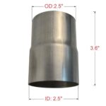 Stainless Steel 2.5" Exhaust Reducer Adapter Coupler Pipe 3.6" - Image 3