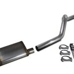 Truck Exhaust Kits 2.5" Aluminized Single Exhaust Kit with Jones Stainless Muffler Fits Cherokee XJ 4.0L 84-01