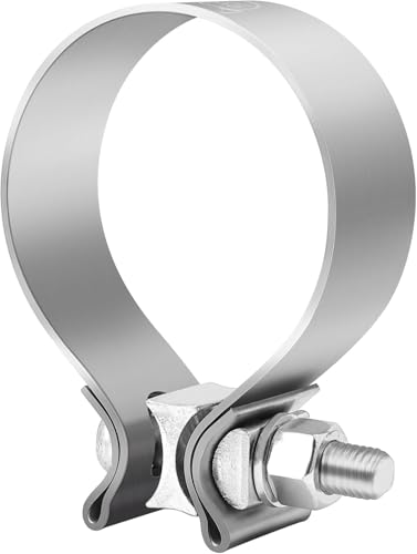 EVIL ENERGY 2.5 Inch Exhaust Clamp,2 1/2" Narrow Band Muffler Clamp Stainless Steel for Pipes,Mufflers,Catalytic Converters 2PCS