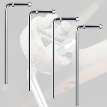 Geetery 4 Pcs 90 Degree Bend Universal Exhaust Hangers Rods for Wide Range of Exhaust Pipes Galvanized Swinging Weld Exhaust Hanger Rods for Motorsports(Lively,7.5 Inch)
