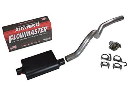 Truck Exhaust Kits 2.5" Aluminized Single Exhaust Kit with Flowmaster 40 Series Muffler Fits Wrangler TJ 97-06