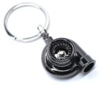 GT//Rotors Turbo Keychain Metal Spinning Turbocharger Automotive Mini Car Part Keychain Key Ring (Gunmetal Spinning Turbo)