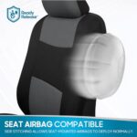 BDK PolyPro Car Seat Covers Full Set – Gray on Black, Easy Install - Image 11