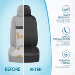 BDK Charcoal Car Seat Covers: Full Set, Universal Fit, Easy Install - Image 6