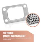 T3 Turbo Flange Gasket: Universal Stainless Steel 4-Hole Manifold Washer - Image 6