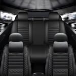 Mercedes C-Class Seat Covers Full Set – Black Faux Leather, Waterproof - Image 3
