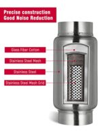 UPOWER 3" Exhaust Resonator Muffler, 9" Polished Stainless Steel - Image 6