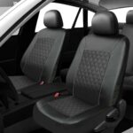 Foneso Universal Leather Car Seat Covers Full Set – Black, Airbag Safe - Image 2